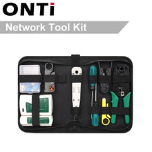 Load image into Gallery viewer, ONTi Network Tool Kit Professional Portable Ethernet Computer Maintenance LAN Cable Tester Crimper Cutter Repair Set with Bag