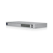Load image into Gallery viewer, UBIQUITI USW-16-POE Layer 2 PoE Switch With 16× Gigabit Ethernet RJ45 Ports, Including 8× PoE+ Ports, and 2× 1Gigabit SFP Ports