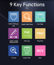 Load image into Gallery viewer, NOYAFA NF-8506 Network Cable Tester Support PING test/IP scan/network port speed Multifunction Cable Tracker finding tool