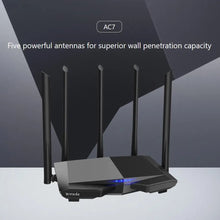 Load image into Gallery viewer, Tenda AC7 AC1200 Router Dual-Band wireless Extender WiFi router High Gain 5 Antennas 2.4G&5G WiFi 802.11ac LAN 1000Mbps