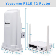 Load image into Gallery viewer, Yeacomm High Quality Waterproof Outdoor 4G Wi-Fi Router 2.4G 150Mbps with SIM Card slot IP67 rated weatherproof enclosure YF-P11K