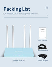 Load image into Gallery viewer, COMFAST AC1200 Home Wifi Router 11AC Dual Band Gigabit 2.4G 5.8GHz Wireless Router 1200Mbps with 4*5dbi Antennas MIMO CF-WR616ACV2