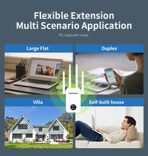 Load image into Gallery viewer, COMFAST 1200Mbps Wireless WiFi Repeater WiFi Extender Dual Band 2.4G 5G Network Amplifier Long Range Signal Booster Router Home
