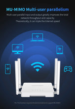 Load image into Gallery viewer, COMFAST WiFi6 Router AX3000 Mesh System WiFi Router Full Gigabit With 4*5dbi High Gain Antennas Wider Coverage Extender