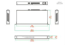 Load image into Gallery viewer, UOTEK Industrial RS-232 RS-485 to RS485 Hub 8 Port with Optoelectronic Isolation Half Duplex Lightning Surge Protection UT-1208U