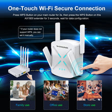 Load image into Gallery viewer, COMFAST AX1800 WiFi6 Repeater WiFi5 Network Router Extender 5G+2.4GHz Repeater Signal Booster WLAN Amplifier