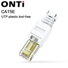 Load image into Gallery viewer, ONTi RJ45 8P8C Unshield Shielded Field Connector RJ45 Termination Plug for Cat.6/6A/7 23AWG Installation Cable