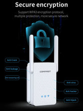 Load image into Gallery viewer, Wifi6 Repeater Gigabit Wireless Extender Dual Band 2.4&5Ghz 4 Antenna WiFi Router Long Range WLAN Signal Amplifer