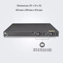 Load image into Gallery viewer, Huawei S5720-28X-PWR-SI Bundle 24* 10/100/1000 PoE+ ports, 4 of which are dual-purpose 10/100/1000 or SFP, 4*10G SFP+, 500W AC power