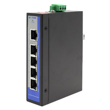 Load image into Gallery viewer, UOTEK 10/100/1000M 5-Port Unmanaged Industrial POE Ethernet Switch IEEE 802.3af/at Standard 48VDC Voltage Input UT-6405GCA-POE