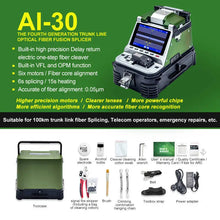 Load image into Gallery viewer, AI-9 AI-8C AI-6C AI-6A AI-30A AI-20A Signal Fire Multi-language Optical Fiber Fusion Splicer FTTH Fiber Splicing Machine