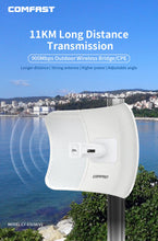 Load image into Gallery viewer, COMFAST Outdoor Access Point 900Mbps Long Range CPE 5GHz Wireless Bridge 23dBi Transmission 11-25km Repeater Signal Extender