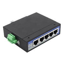 Load image into Gallery viewer, UOTEK 5 Ports 10/100Mbps Unmanaged industrial Ethernet Switch Reliable Data Transmission DIN-rail 12/24/48VDC(10.8~52.8VDC) UT-6405CA