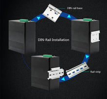 Load image into Gallery viewer, UOTEK 16 Ports 10/100M RJ45 2 Layer Unmanaged Industrial Ethernet Switch DIN-Rail with IP40 Rating 110/220VAC UT-60416F-16T-BNF