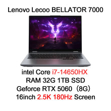 Load image into Gallery viewer, Lenovo Lecoo Gaming laptops 7000 2025 i7 14650HX NVIDIA GeForce RTX 5060 8G 16G RAM 1TB SSD 16 inch 2.5K 180Hz Screen Notebook