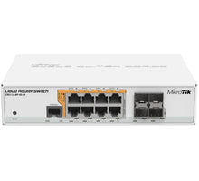 Load image into Gallery viewer, MikroTik CRS112-8P-4S-IN 8*Gigabit Ethernet Smart Switch with PoE-out, 4*SFP cages, 400MHz CPU, 128MB RAM, desktop case, RouterOS L5