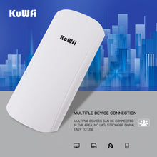 Load image into Gallery viewer, Kuwfi 5GHz 450Mbps Wifi Bridge Outdoor CPE Long Range Wireless Repeater Extender Access Point AP WiFi Bridge Client Router