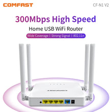 Load image into Gallery viewer, Comfast 300Mbps 2.4G Home Use WiFi Router with 4*5dBi High Gain Antennas Wider Coverage Router for Apartments Dormitory