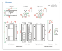 Load image into Gallery viewer, UOTEK 8 Ports 10/100/1000M RJ45 2 Layer Unmanaged Industrial Ethernet Switch DIN-Rail 2 Fiber SFP SC UT-60010G