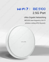 Load image into Gallery viewer, TP-Link WiFi7 BE5100 Ceiling Access Point Range Wireless AP 2.4G 600Mbps + 5G 2167Mbps Router Signal Booster POE Repeater Hotspot