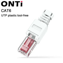 Load image into Gallery viewer, ONTi RJ45 8P8C Unshield Shielded Field Connector RJ45 Termination Plug for Cat.6/6A/7 23AWG Installation Cable