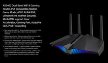 Load image into Gallery viewer, ASUS RT-AX82U AX5400 ROG Gaming Router Dual-Bnd WiFi 6 Game Acceleration Mesh WiFi,MU-MIMO, Mobile Game Boost, Streaming, Gaming