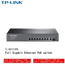 Load image into Gallery viewer, TP-Link full gigabit Ethernet switch high-power POE power supply network cable hub 8Port Gigabit POE 54W SG1210P POE Gigabit switch