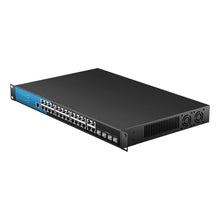 Load image into Gallery viewer, Bullscom 24-Port Managed PoE++ Switch 4x Gigabit Uplinks, L3 QoS, 802.3at/bt, 370W Budget 24x 10/100/1000Base-T 28GCPM-B2C4-ACR