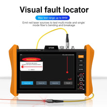 Load image into Gallery viewer, 8-Inch Touch Screen OTDR Tester Optic Fiber Live Test SC/UPC 150km Optical Reflectometer OPM OLS VFL Tester SC/UPC Connector