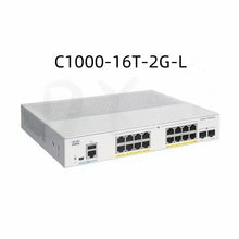 Load image into Gallery viewer, Cisco catalyst 1000 series switch with 16x 10/100/1000 Ethernet ports, 2x 1G SFP uplinks, 16x1G RJ45/2x1G SFP/Uplink C1000-16T-2G-L