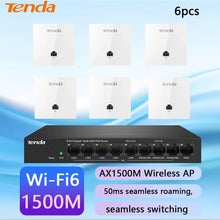 Load image into Gallery viewer, Tenda W13 dual-band Gigabit WiFi 6 panel AP, supports 80MHZ bandwidth, wireless speed up to 1500mbps 802.11a Wi-Fi