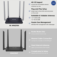 Load image into Gallery viewer, WavLink LTE Wireless Router High-Speed Mobile Router 300Mbps WiFi Router with SIM Card Slot 4x5dBi High Gain Antennas