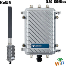 Load image into Gallery viewer, KuWFi 750Mbps Wifi Repeater Outdoor WiFi Router Access Point Dual-Band 2.4G/5.8G Base Station AP Support Gateway/AP/WISP