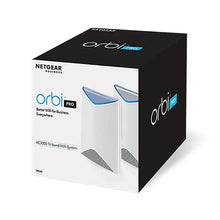 Load image into Gallery viewer, NETGEAR Orbi Pro SRK60 Commercial Tri-Band Mesh WiFi Router 2-piece, 2.4GHz + 5GHz, AC3000 (1733+866+400Mbps), with triple band WiFi