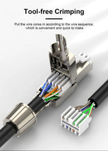Load image into Gallery viewer, ONTi RJ45 8P8C Unshield Shielded Field Connector RJ45 Termination Plug for Cat.6/6A/7 23AWG Installation Cable