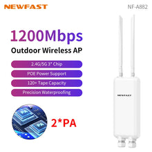 Load image into Gallery viewer, Comfast Outdoor Access Point 2.4G&5G 1200Mbps High Power Gigabit AP Long Range WiFi Antenna Street Router Outdoor WiFi Extender Repeater