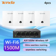 Load image into Gallery viewer, Tenda W13 dual-band Gigabit WiFi 6 panel AP, supports 80MHZ bandwidth, wireless speed up to 1500mbps 802.11a Wi-Fi