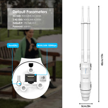 Load image into Gallery viewer, WAVLINK AC300/600/1200/1800/3000 Dual Band Outdoor Router Access Point Outdoor Long Range Wi-Fi Extender with Active/Passive PoE