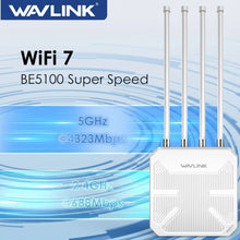 Load image into Gallery viewer, Wavlink WiFi 7 BE5100 Outdoor Long Range Mesh Router Dual Band IP67 HIgh Speed Waterproof & Dustproof 8dBi High-Gain Antennas