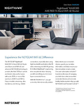 Load image into Gallery viewer, NETGEAR RAXE300 AXE7800 Nighthawk 8-Stream Tri-Band WiFi 6E Router 7.8Gbps Speed 2,500 Sq.Ft Armor & Smart Parental Controls