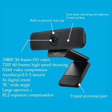 Load image into Gallery viewer, Logitech C925e 1080p Webcam Autofocus USB Cam with HD Video and Built-In Stereo Microphones Professional Wide Angle Camera
