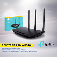 Load image into Gallery viewer, TP-Link TL-WR940N Wireless N300 Home Router, 3 External Antennas, English version 450M through the wall king high speed network