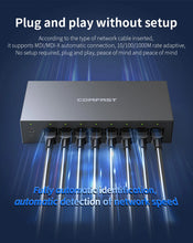 Load image into Gallery viewer, Comfast CF-SG83 Gigabit Mini Switch Ethernet 8 Port 1000Mbps Fast RJ45 Network Hub Desktop Network Switch Plug&Play Internet Splitter