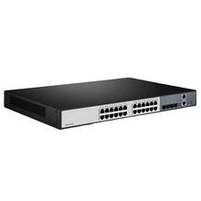 Load image into Gallery viewer, Enterprise Network 24 Port Fiber Switch SFP Gigabit PoE switch with 24*10/100/1000BASE-T RJ45 and 4*10G SFP+ Optical Fiber Ports