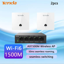 Load image into Gallery viewer, Tenda W13 dual-band Gigabit WiFi 6 panel AP, supports 80MHZ bandwidth, wireless speed up to 1500mbps 802.11a Wi-Fi
