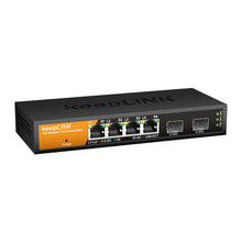 Load image into Gallery viewer, KeepLINK 6-Port Multi-Gigabit Managed Switch with 4x 2.5Gb RJ45 and 2x 10G SFP+ ports, 60Gbps switching, KP-9000-6XHML-X2
