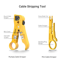 Load image into Gallery viewer, ZoeRax Network Tool Kit, RJ45 Crimp Tool kit Pass Through Crimper RJ45 Crimping Tool, Cable Tester, Punch Down Tool, Stripper