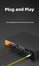 Load image into Gallery viewer, keepLink 19-Port Ethernet Switch with 19-PoE 10/100M and 2-100/1000M Gigabit and 1-SFP for Uplink Unmanaged Switch