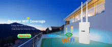 Load image into Gallery viewer, KuWFi 300Mbps Outdoor LTE WiFi CAT4 4G Wireless Router Detachable External Antenna WAN LAN Support 24V POE 64 Users