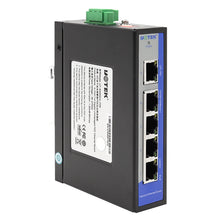 Load image into Gallery viewer, UOTEK 10/100/1000M 5-Port Unmanaged Industrial POE Ethernet Switch IEEE 802.3af/at Standard 48VDC Voltage Input UT-6405GCA-POE